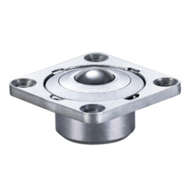 Ball Transfer Unit, 12 mm, with mounting holes and flange MS12